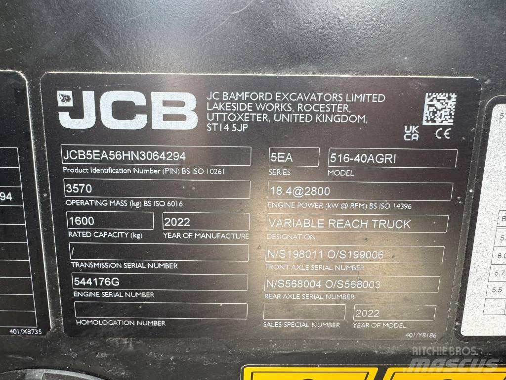 JCB 516-40AGRI Teleskoplader
