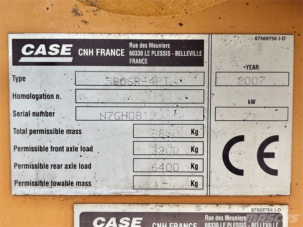 CASE 580 SR Baggerlader