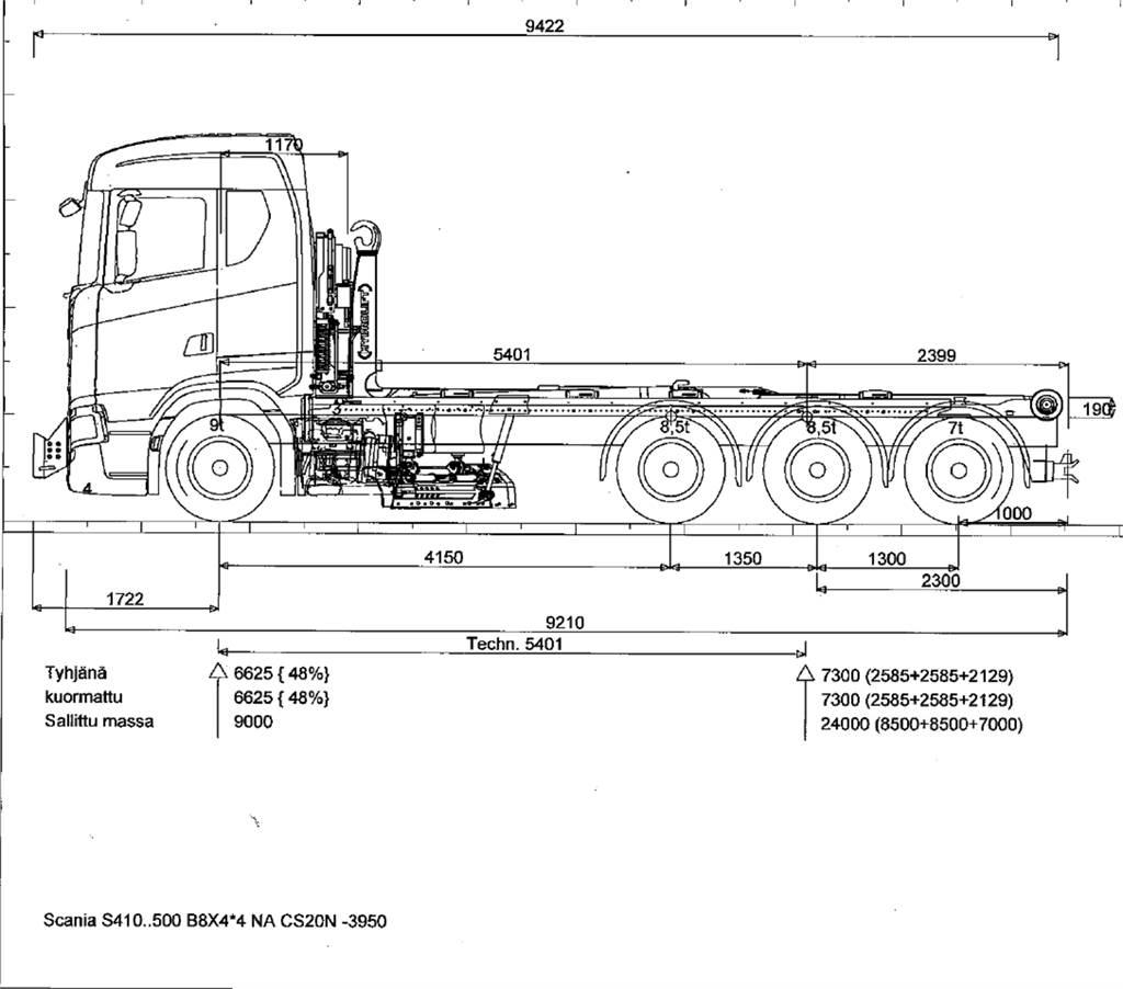 Scania R590 8x4 Abrollkipper