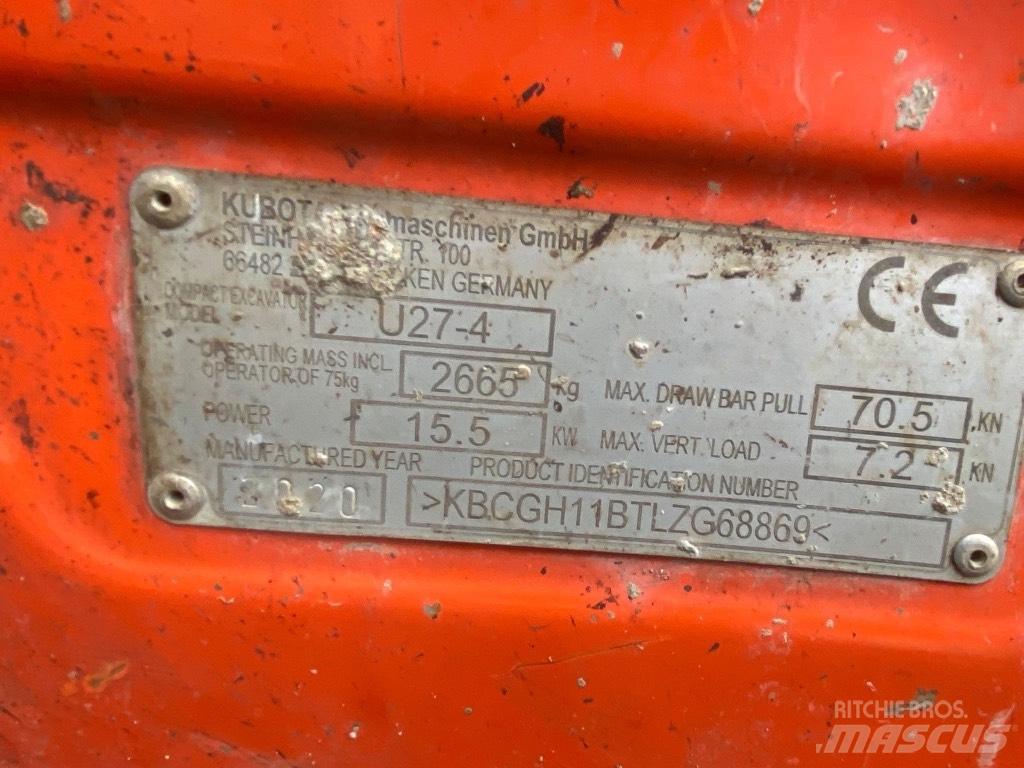 Kubota U 27-4 Minibagger < 7t