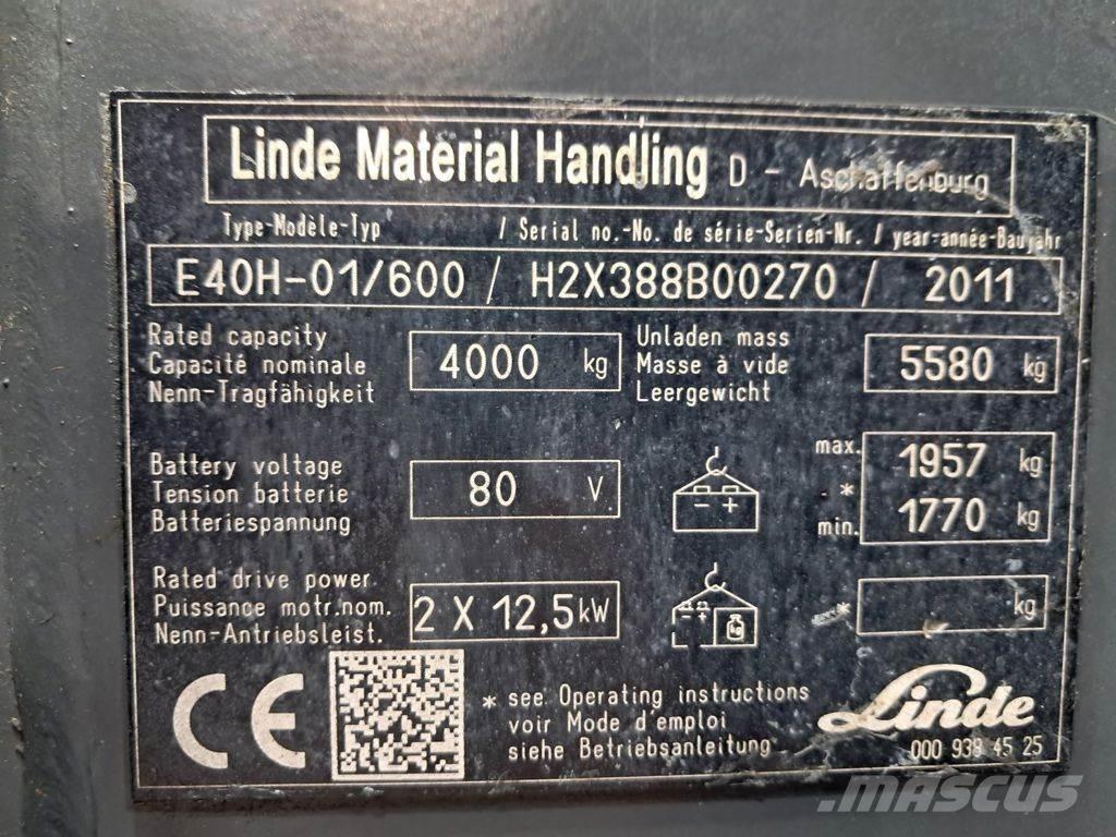 Linde E40H-01/600 Elektrostapler