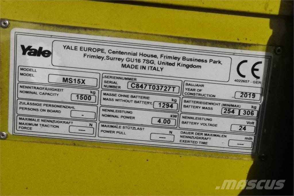 Yale MS15XSL Selbstfahrstapler