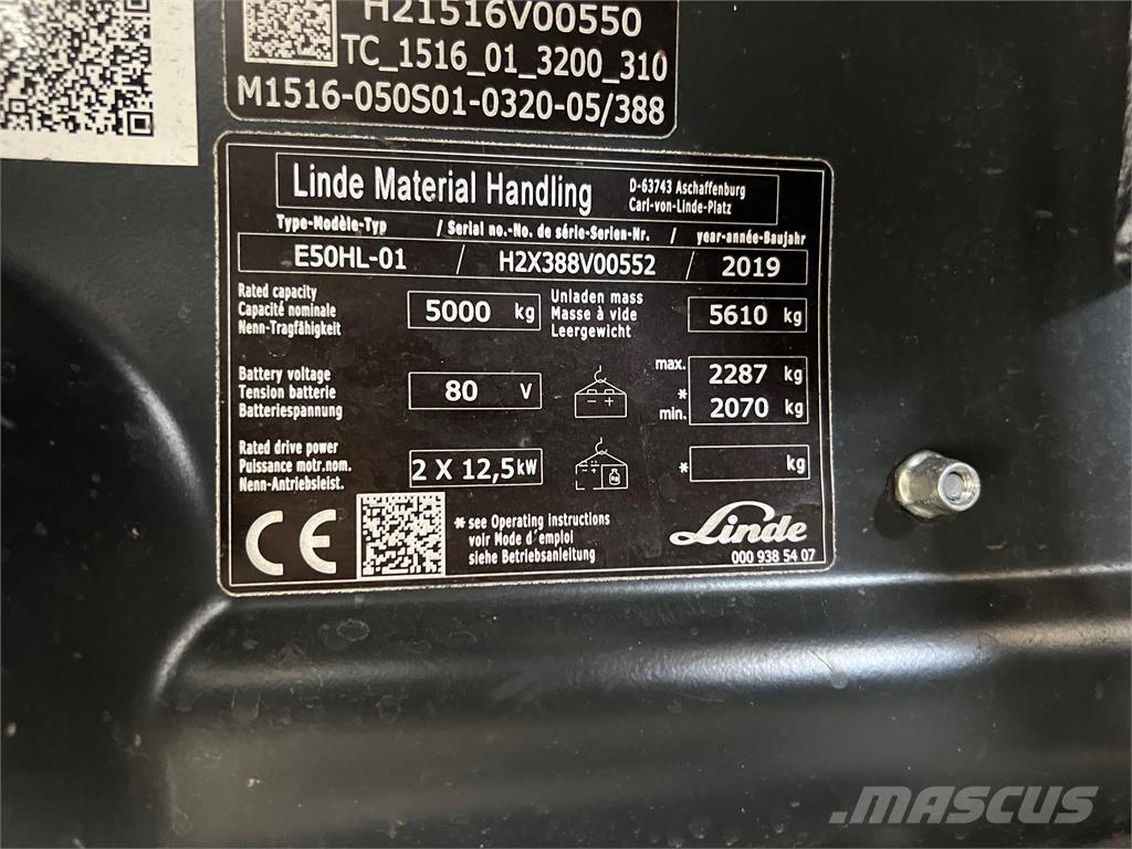 Linde E50HL-01 Elektrostapler