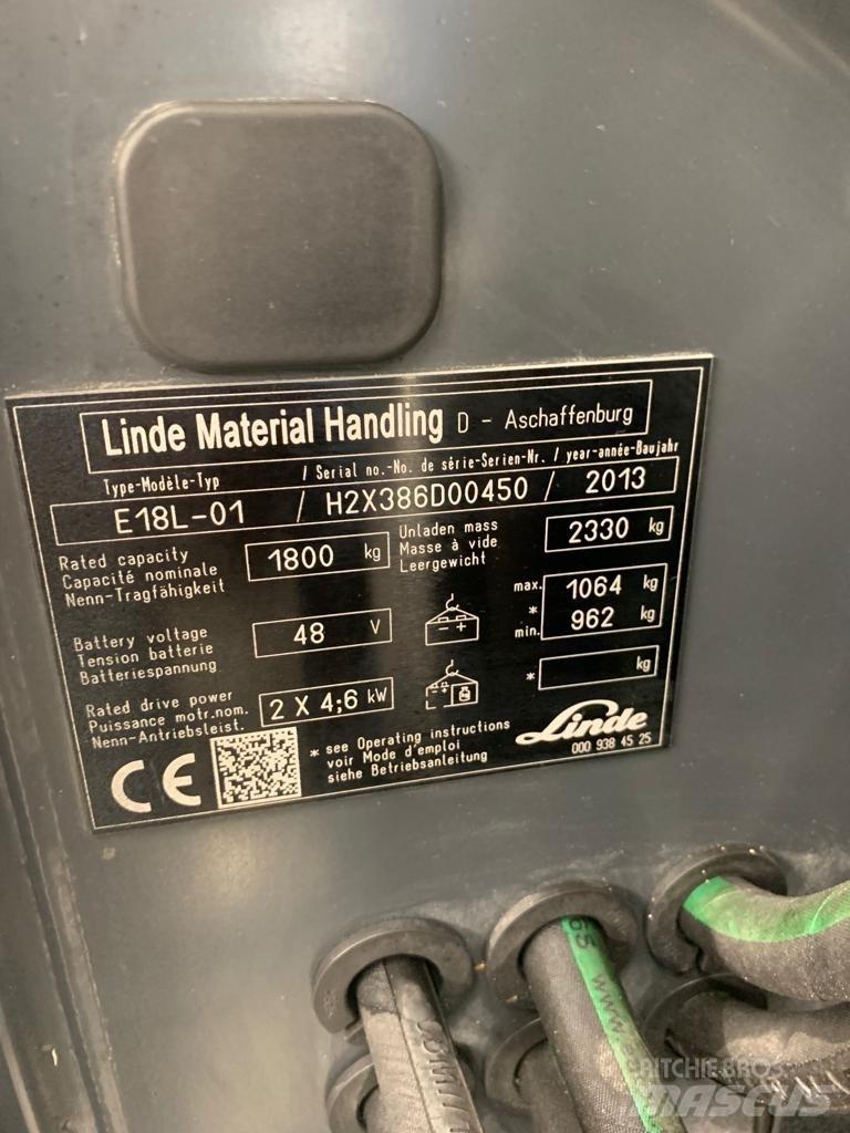Linde E18 L Elektrostapler