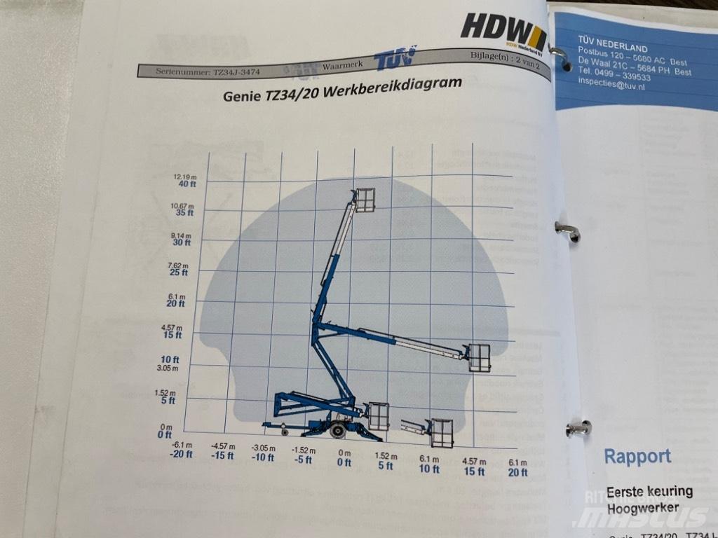 Genie TZ 34/20 Anhänger-Arbeitsbühnen