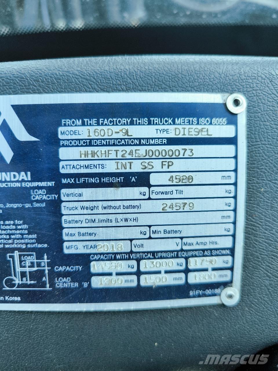 Hyundai 160D-9L Mitnahmestapler