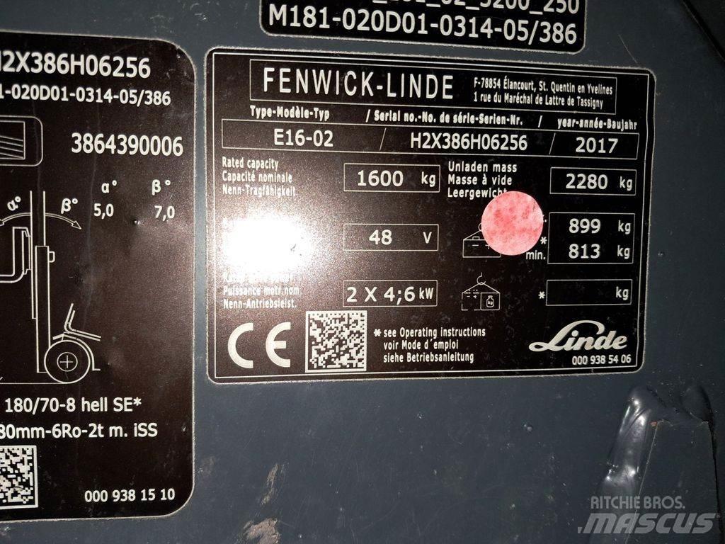 Linde E16-02 Elektrostapler