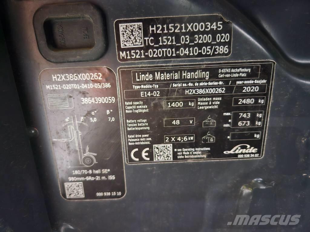 Linde E14 Elektrostapler