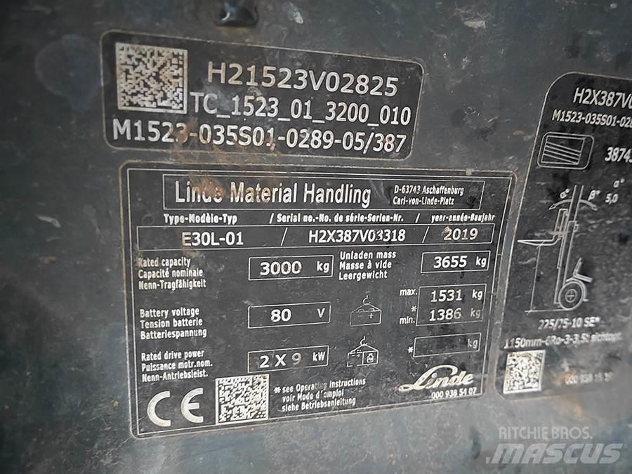 Linde E30L-01 Elektrostapler