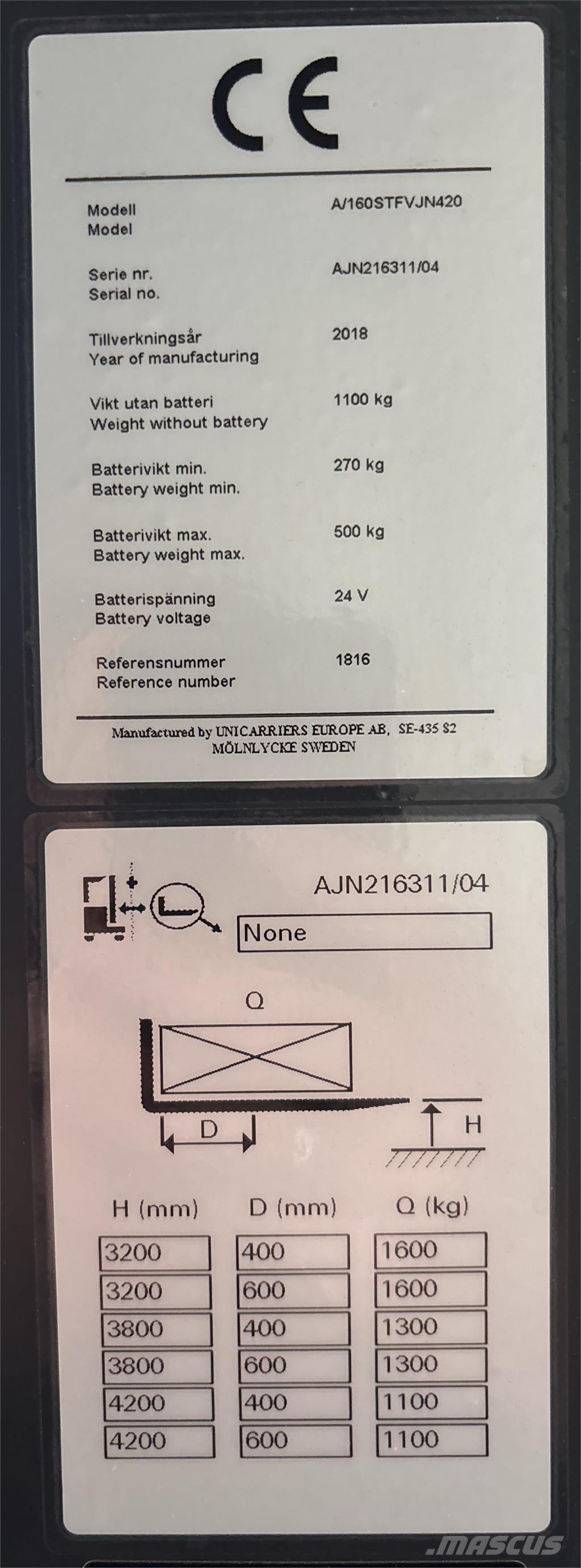 Atlet A160 Selbstfahrstapler