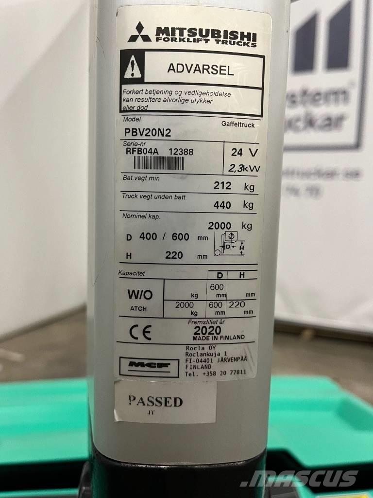 Mitsubishi PBV20N2 Deichselstapler