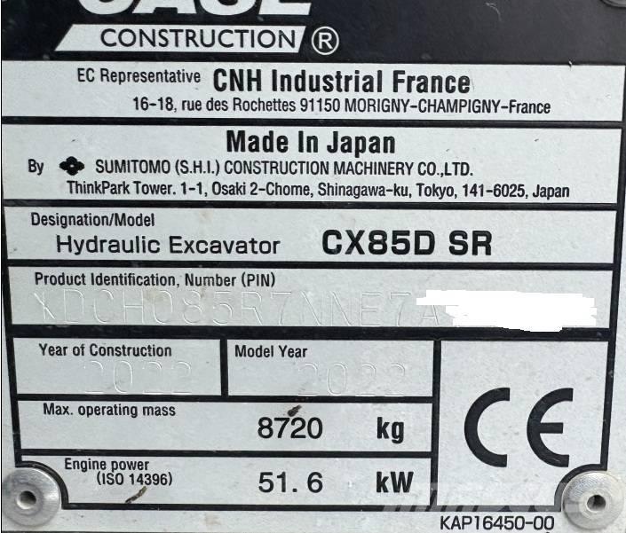 CASE CX 85 D SR Midibagger  7t - 12t