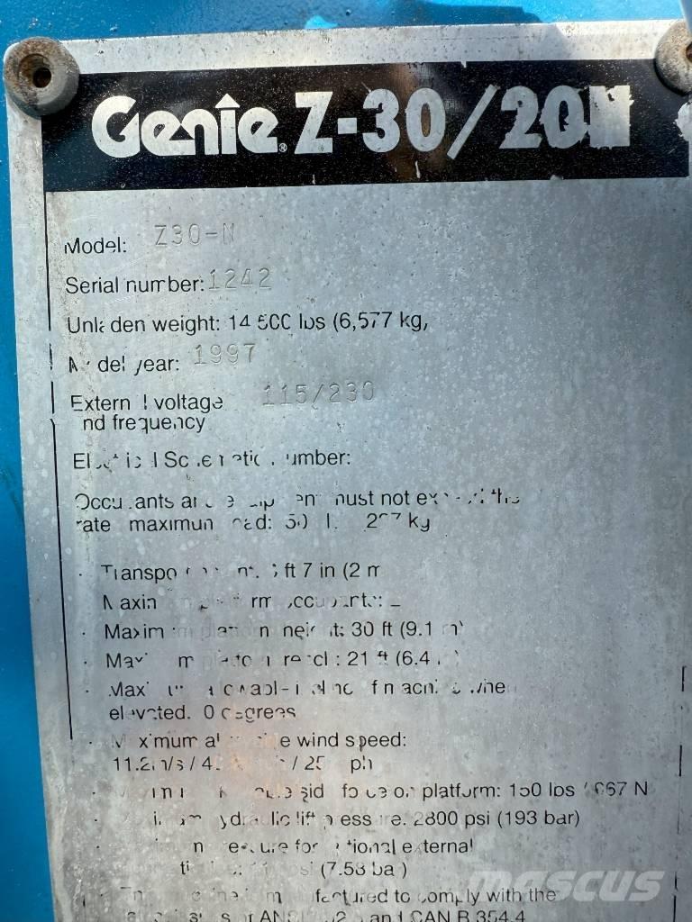 Genie Z 30/20 Gelenkteleskoparbeitsbühnen