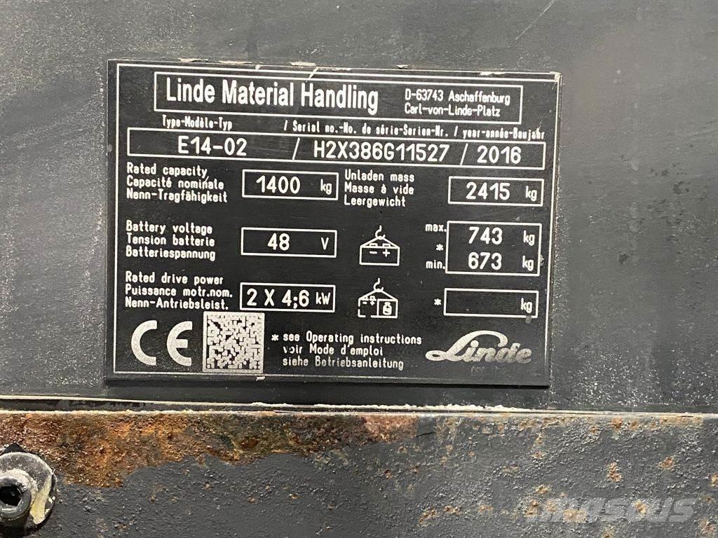 Linde E14-02 Elektrostapler