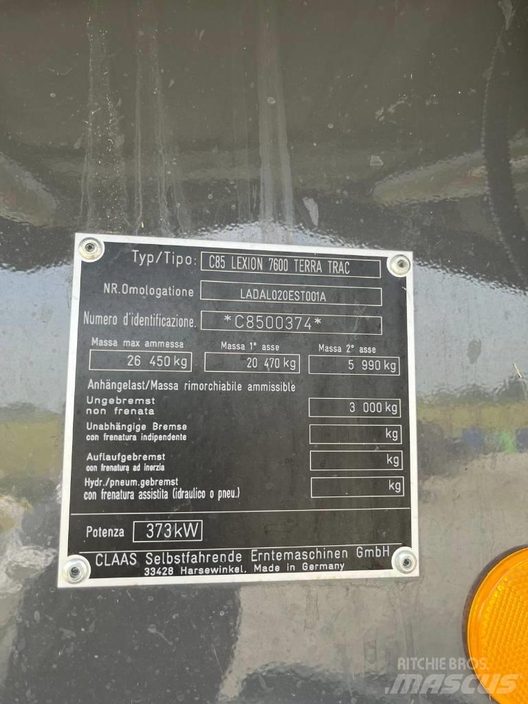 CLAAS LEXION 7600 TT Mähdrescher