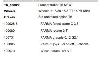 Farma T6 HUGGARVAGN Sonstige Forstmaschinen