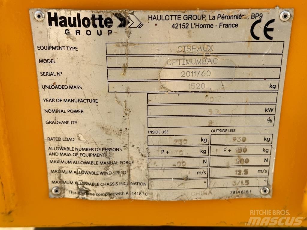 Haulotte OPTIMUM 8 Scheren-Arbeitsbühnen