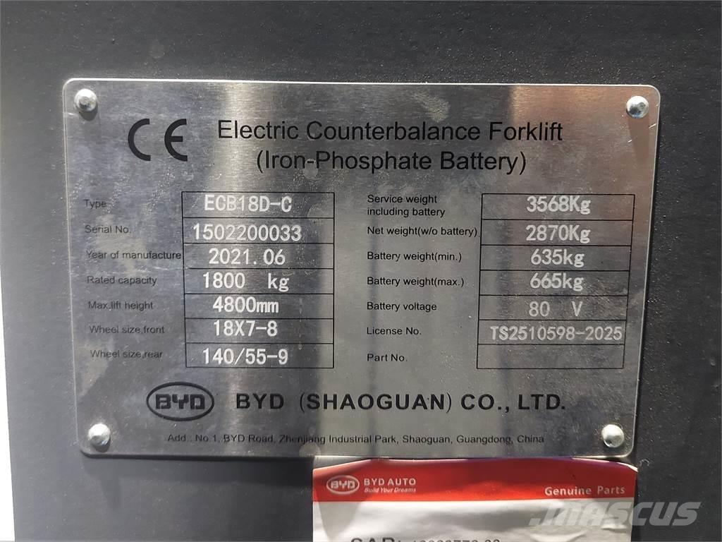 BYD ECB18DC Elektrostapler