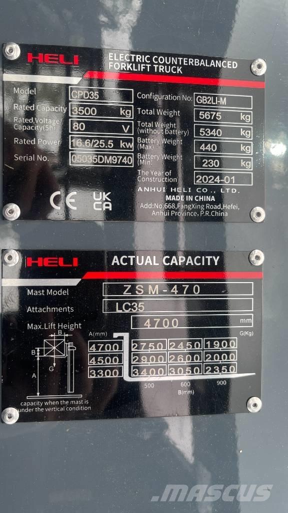 Heli CPD35-GB2LI-M Elektrostapler