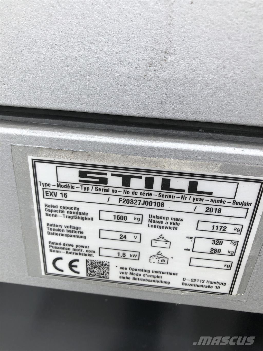 Still EXV 16 Selbstfahrstapler