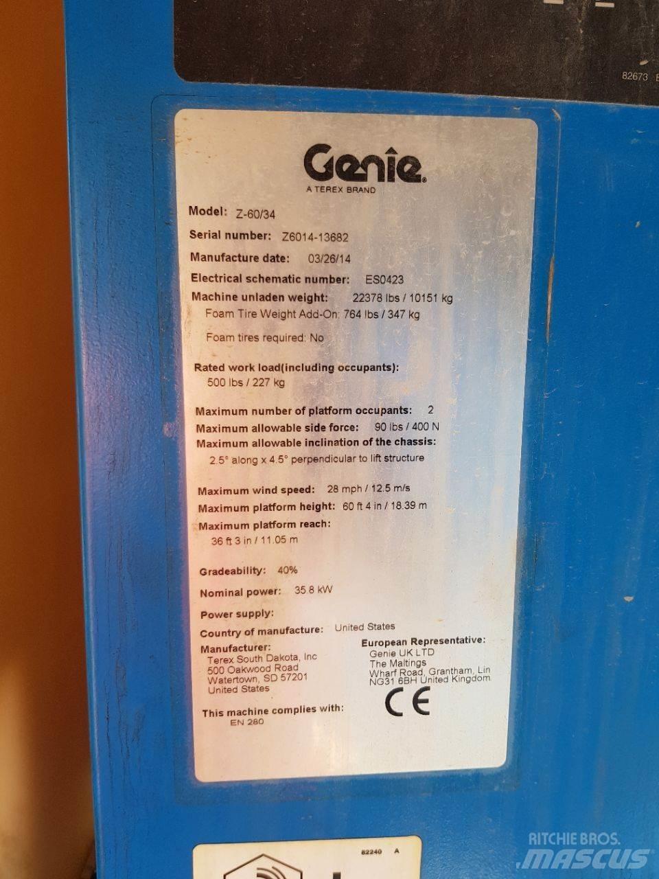 Genie Z60 Gelenkteleskoparbeitsbühnen
