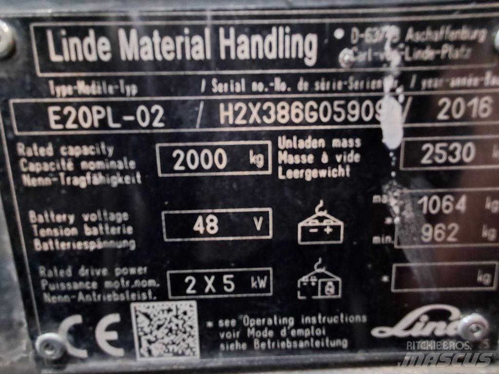 Linde E20PL-02 Elektrostapler