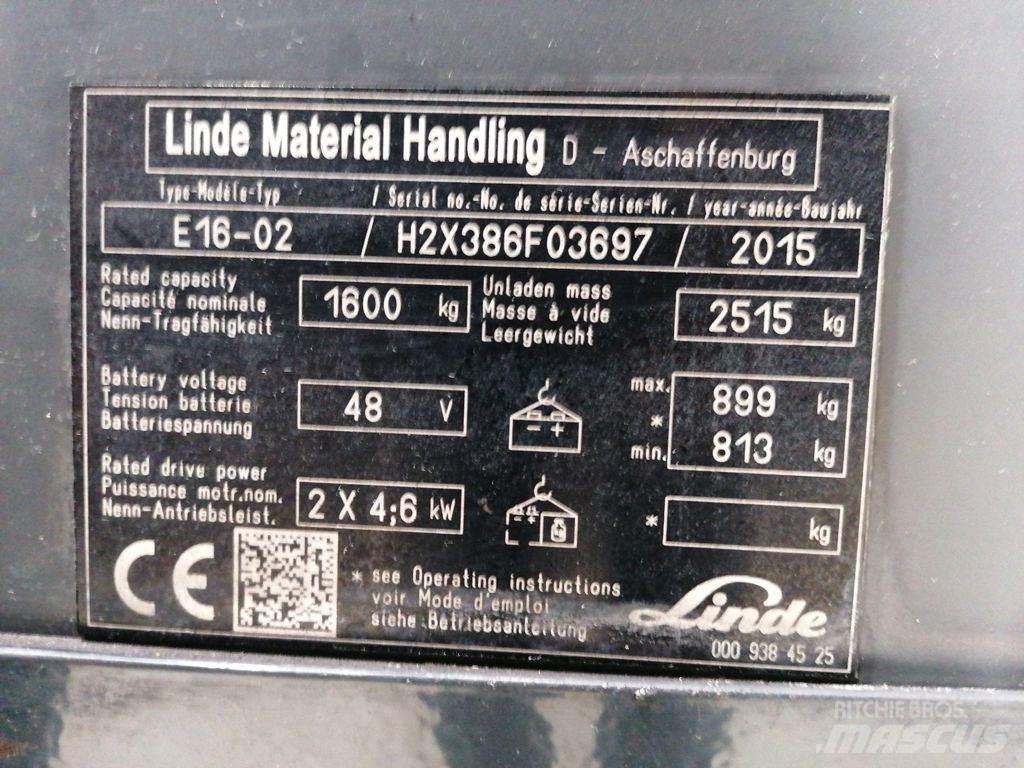 Linde E16-02 Elektrostapler