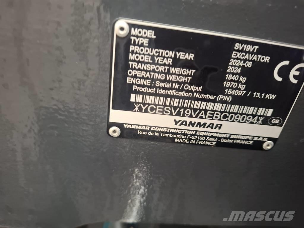 Yanmar SV 19 VT Minibagger < 7t