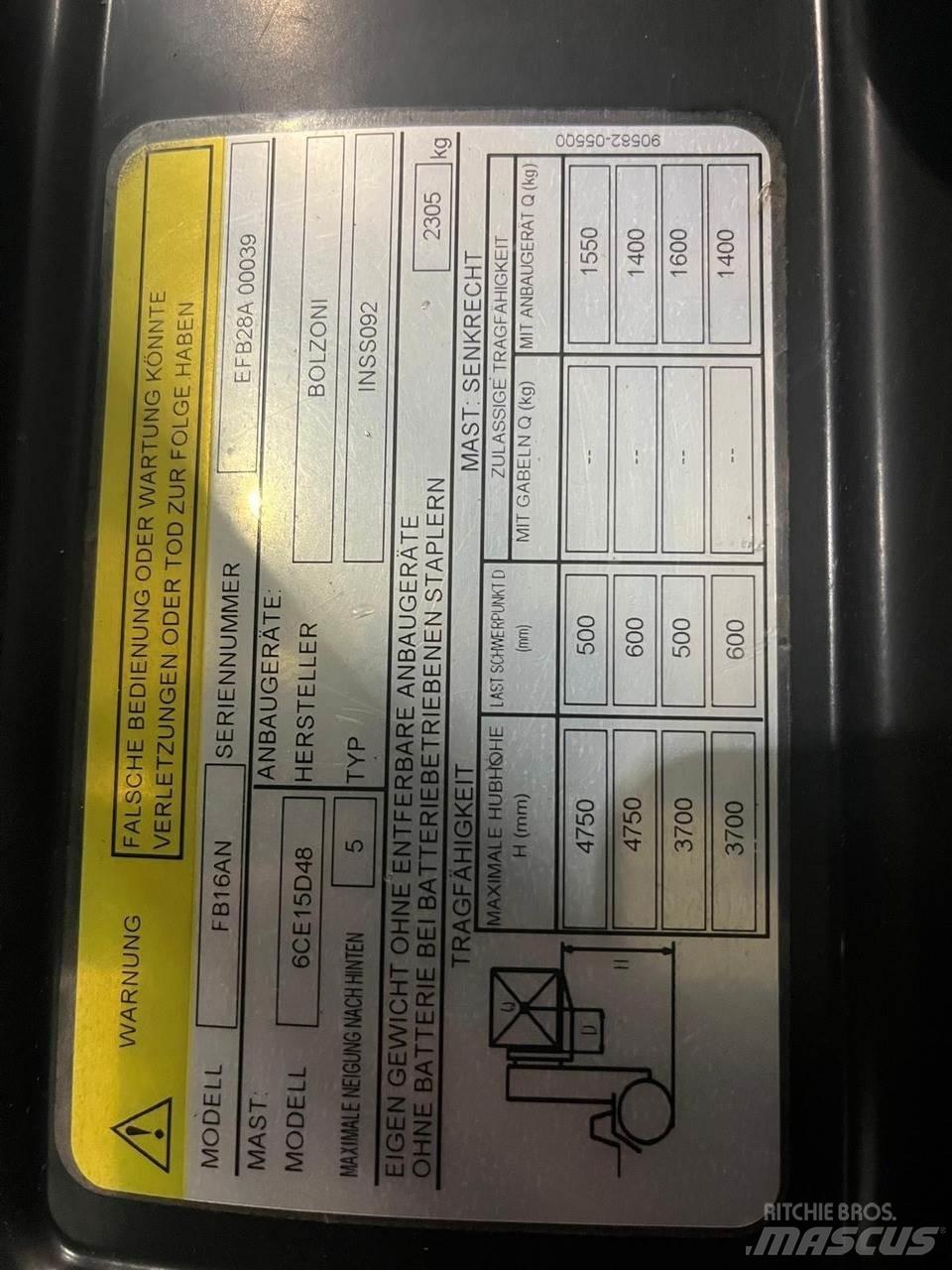 Mitsubishi FB16AN Elektrostapler