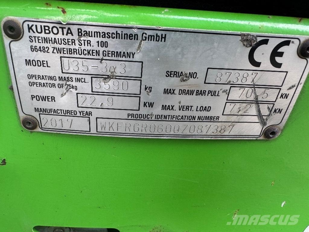 Kubota U 35-3 A Minibagger < 7t