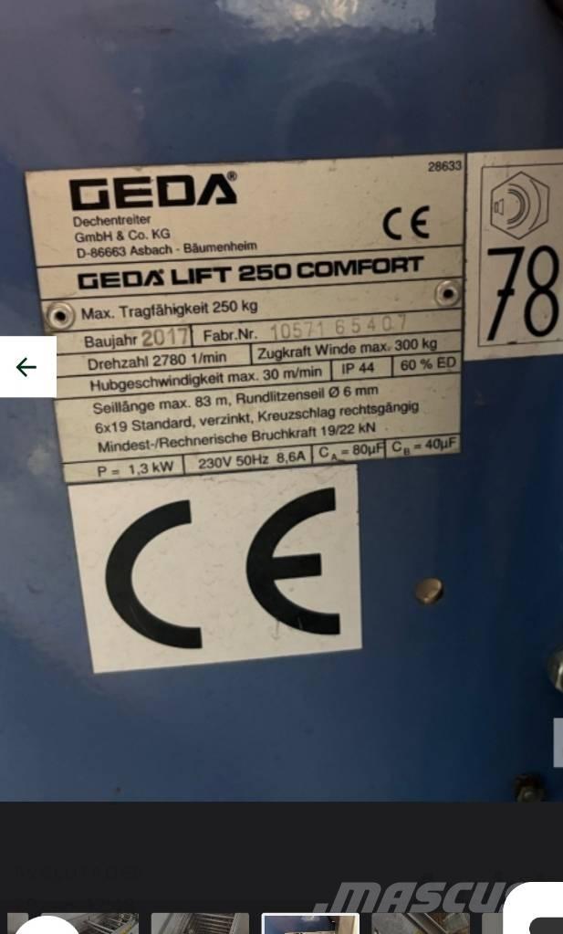 Geda Comfort 250 Seilwinden, Bauaufzüge und Lastenaufzüge