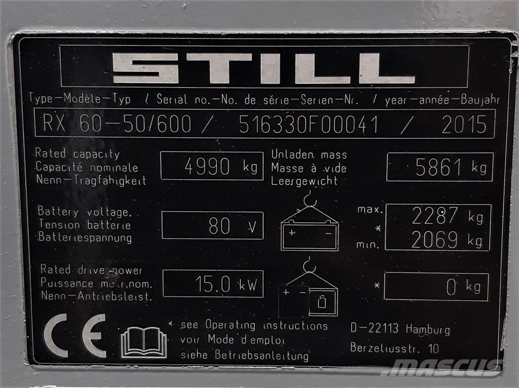 Still RX60 50 600 Elektrostapler