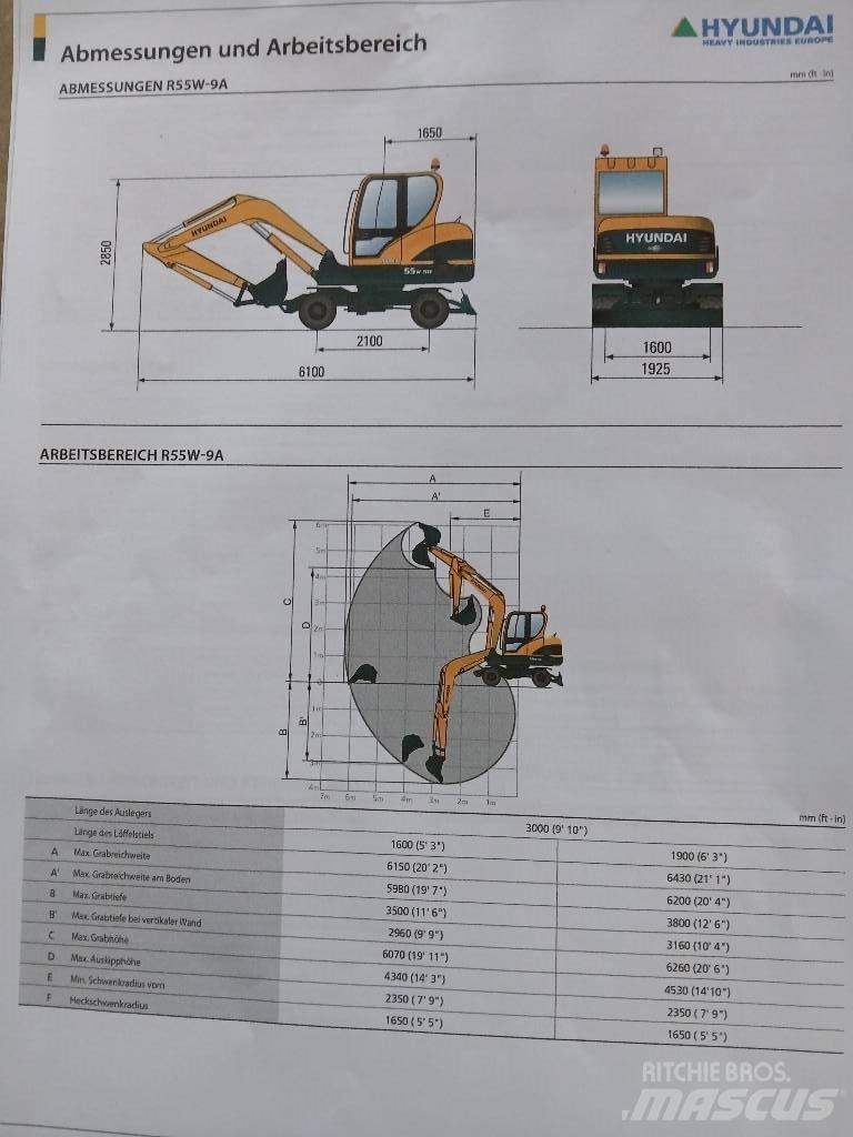 Hyundai 55W-9 Mobilbagger