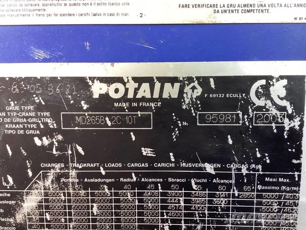 Potain MD265B1-J10 Turmdrehkrane