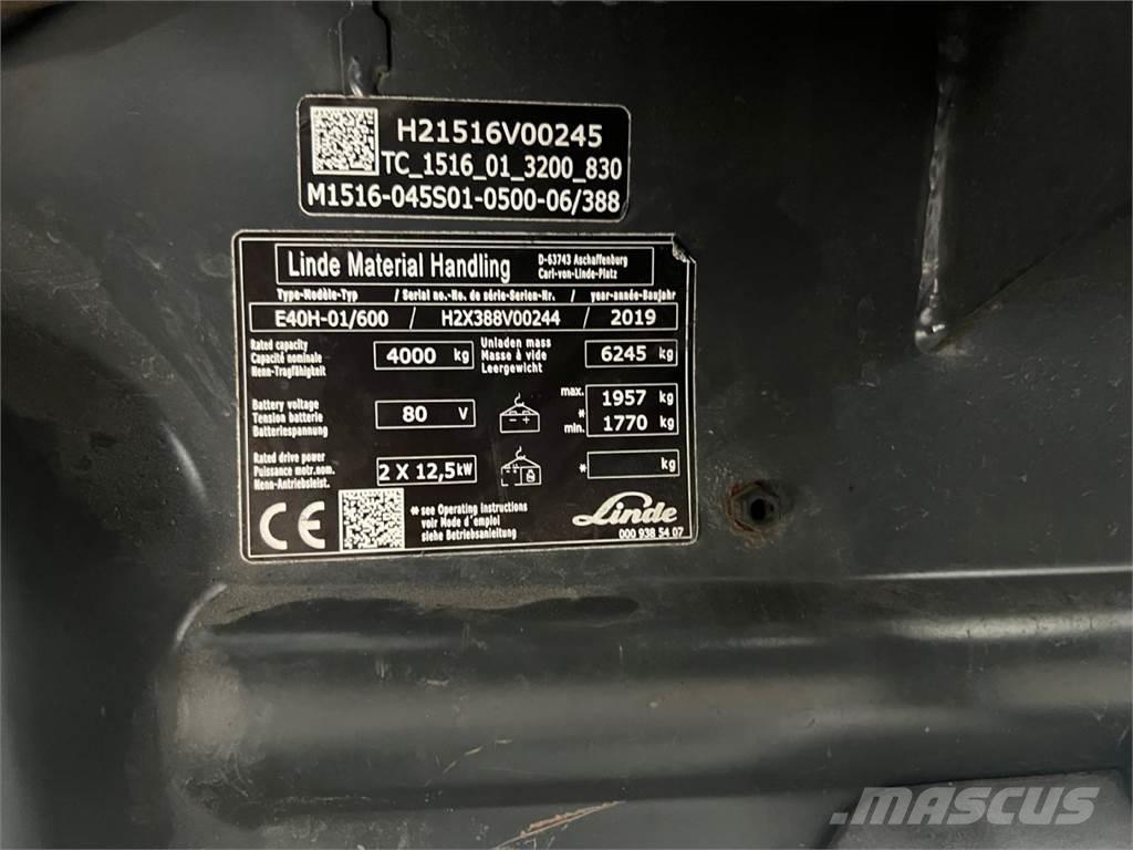 Linde E40H-01/600 Elektrostapler
