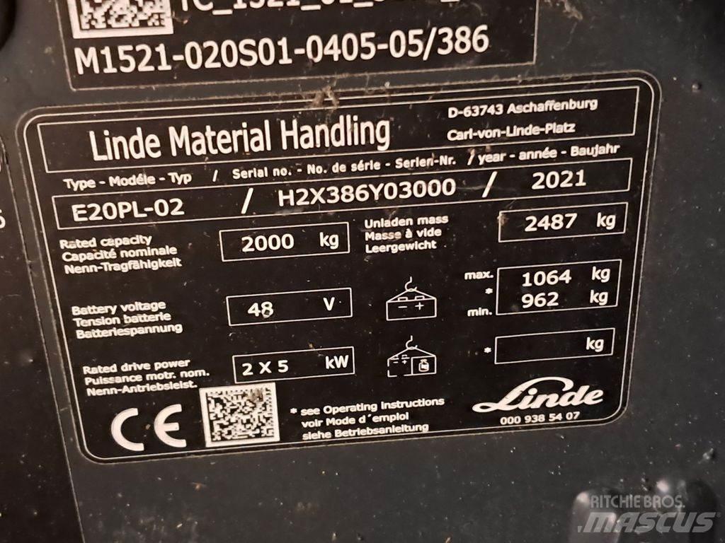 Linde E20PL-02 Elektrostapler