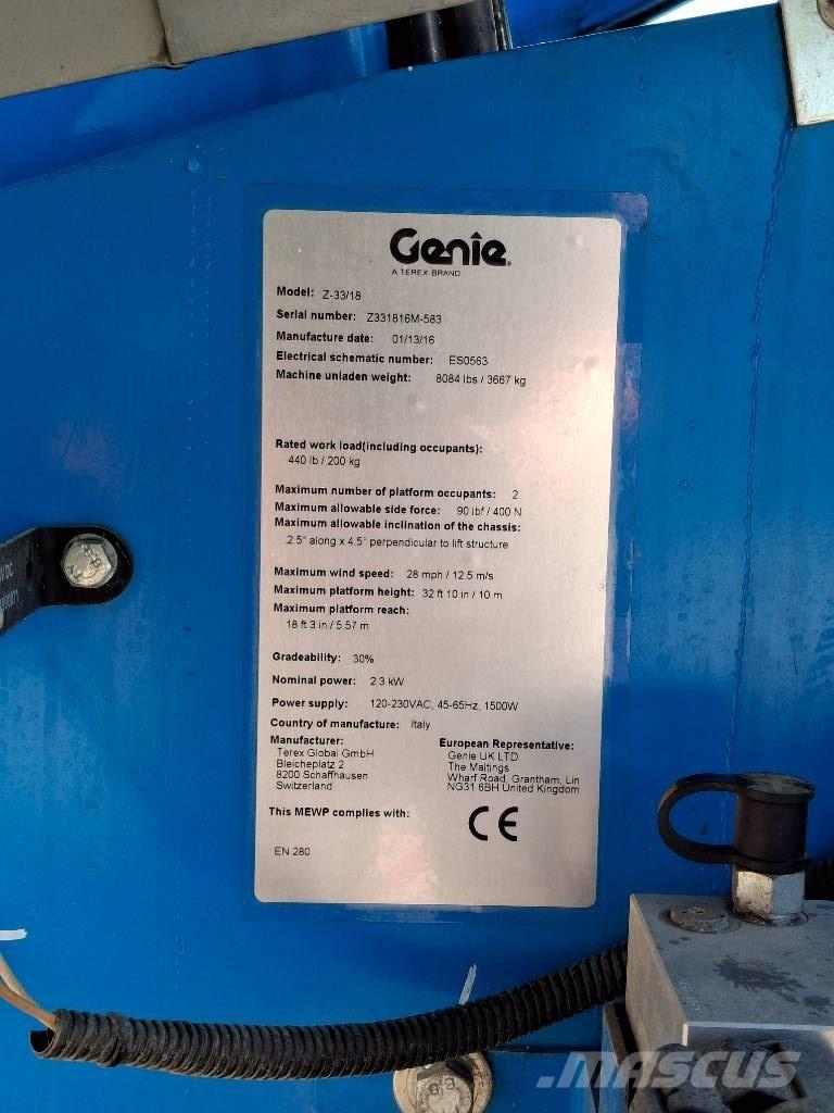 Genie Z33/18 Gelenkteleskoparbeitsbühnen