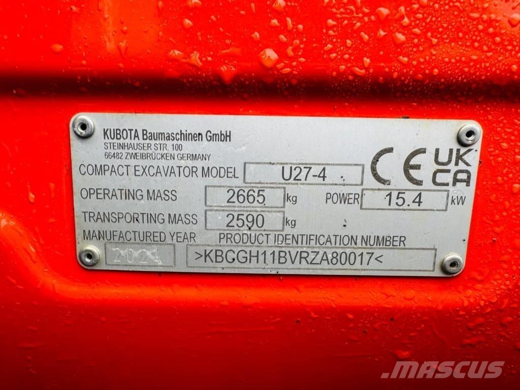 Kubota U 27-4 Minibagger < 7t