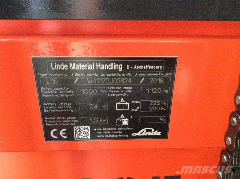 Linde L16 Selbstfahrstapler