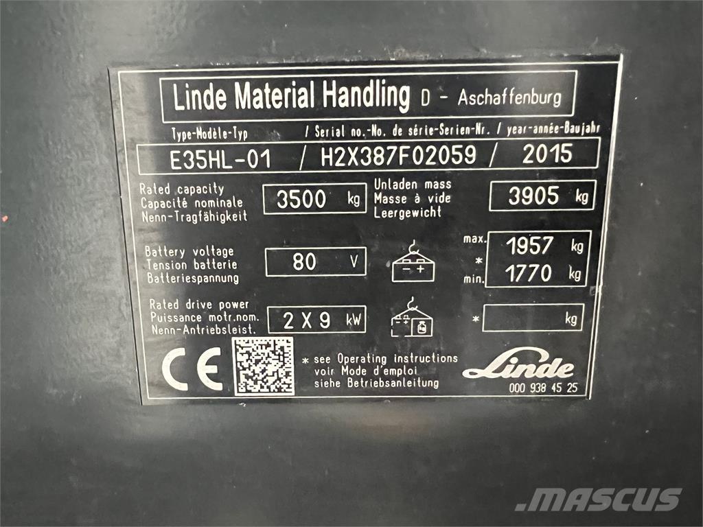 Linde E35HL-01 Elektrostapler
