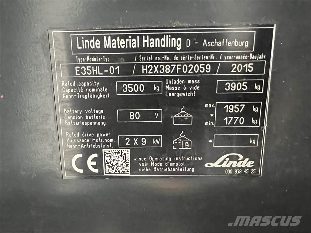 Linde E35HL-01 Elektrostapler