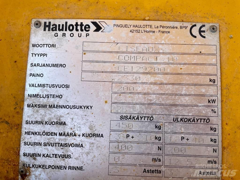 Haulotte Compact 10 Scheren-Arbeitsbühnen