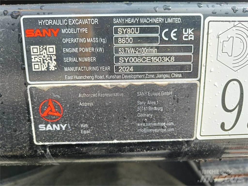 Sany SY80U Midibagger  7t - 12t