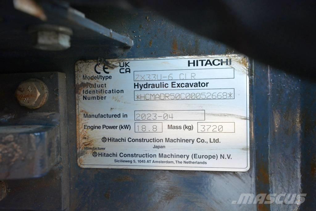 Hitachi ZX 33 U-6 Minibagger < 7t