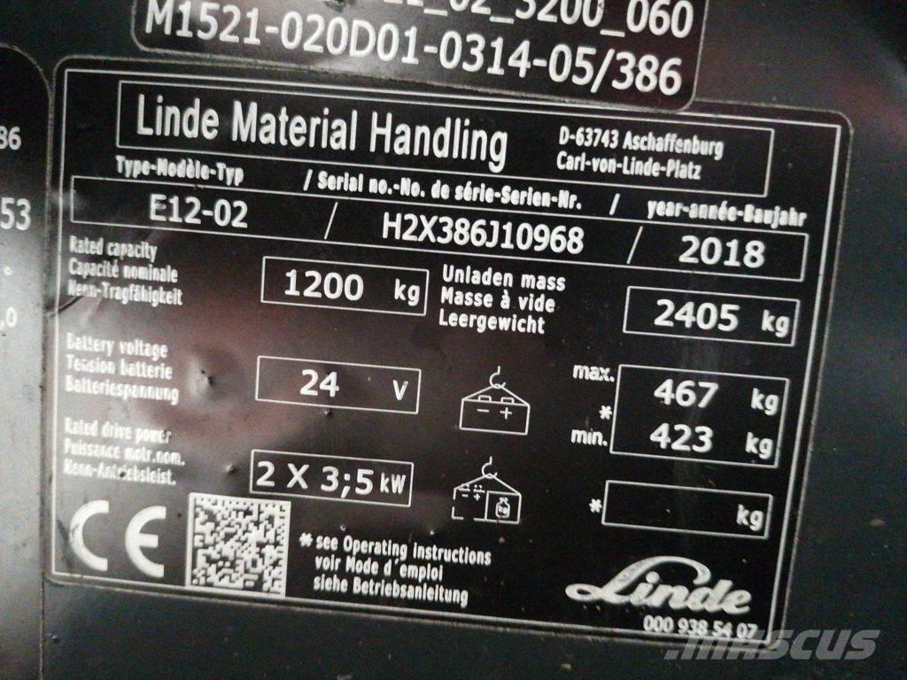 Linde E12-02 Elektrostapler