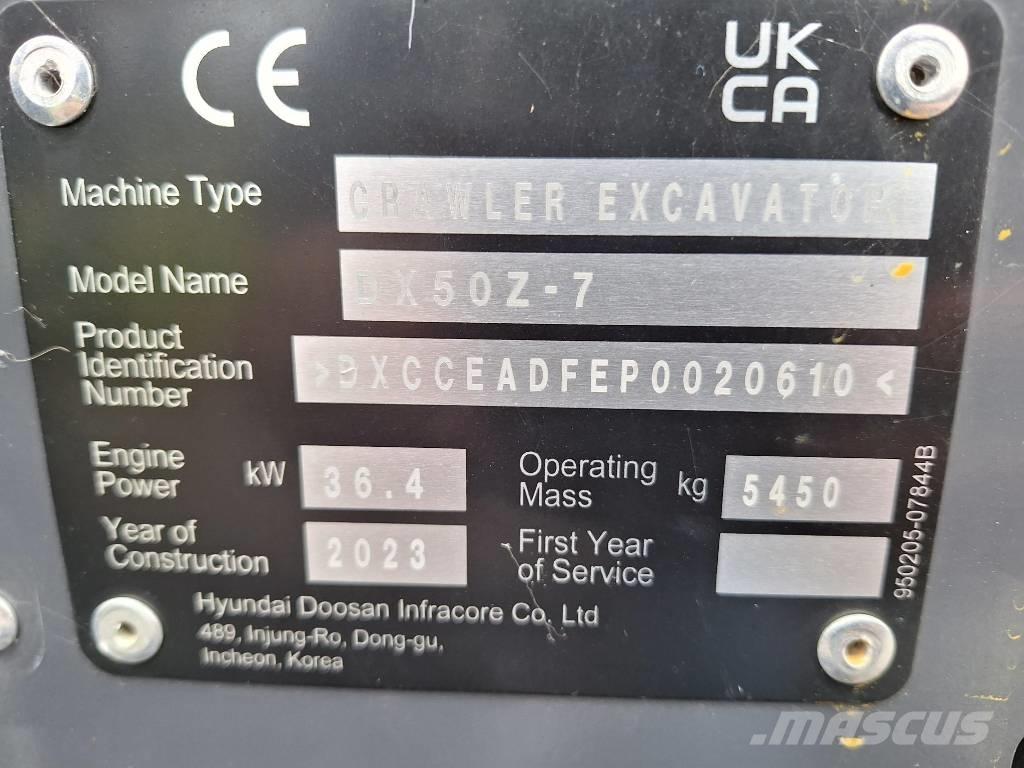 Develon DX 50 Z-7 Minibagger < 7t