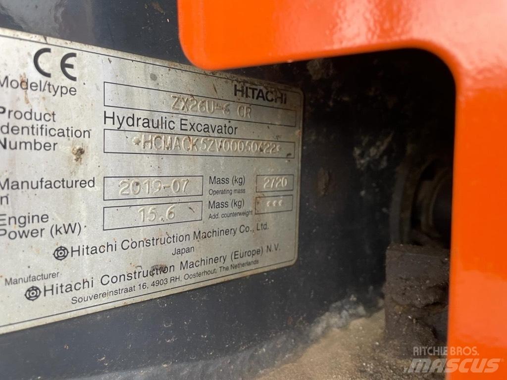 Hitachi ZX 26 U-6 Minibagger < 7t