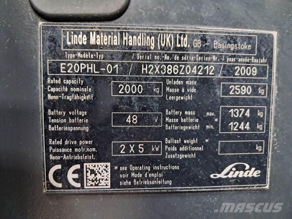 Linde E20PHL-01 Elektrostapler