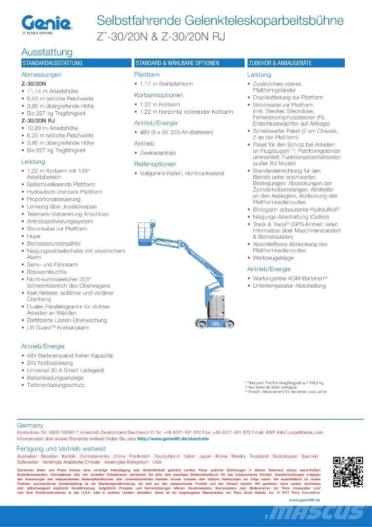 Genie Z30/20 NRJ Gelenkteleskoparbeitsbühnen