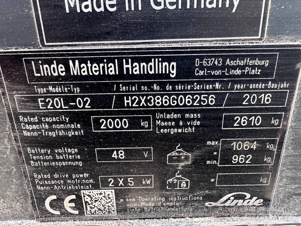 Linde E20L-02 Elektrostapler